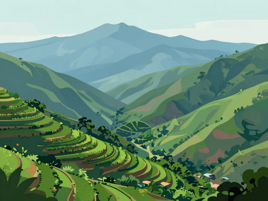 Vue panoramique nature vallées la orotava