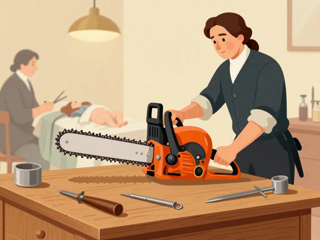 pourquoi les tronçonneuse ont été inventé origine médicale illustration