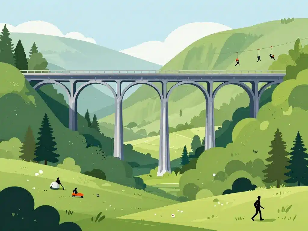 viaduc de souleuvre vue activités pleine nature