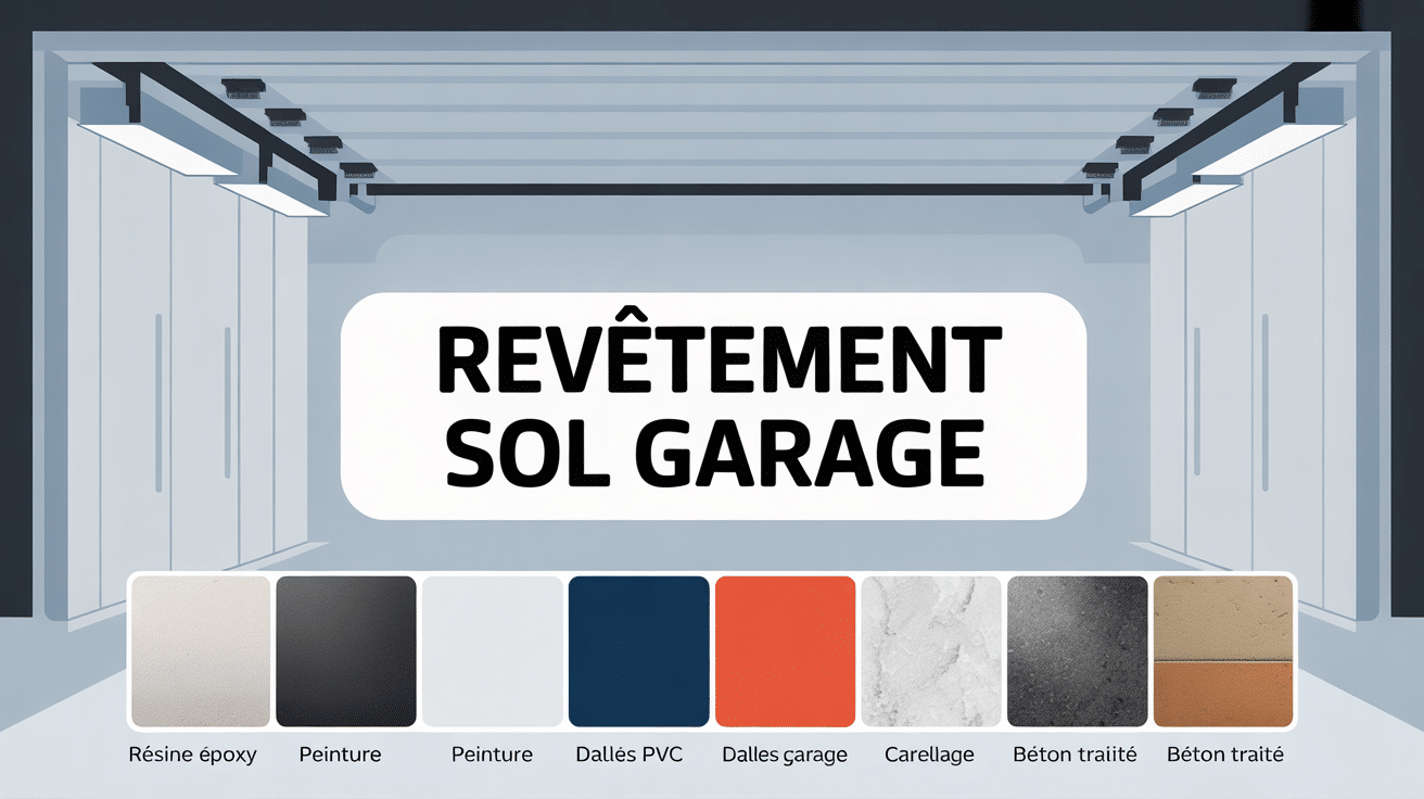 Revêtement pour sol garage, choix epoxy, peinture, dalle PVC, carrelage, béton