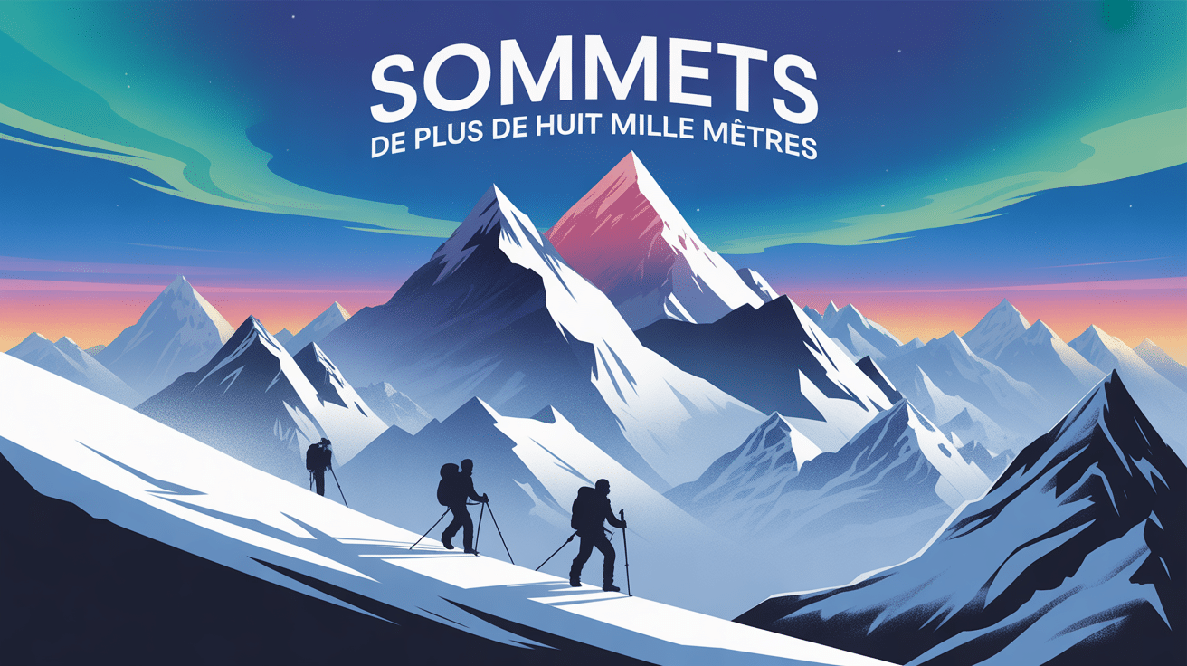 illustration sommets de plus de huit mille mètres himalaya karakoram