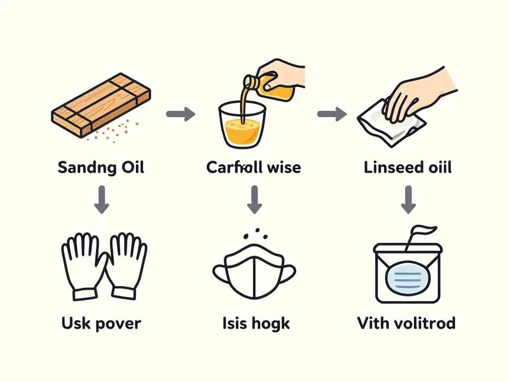 Huile de lin bois danger étapes sécurisées