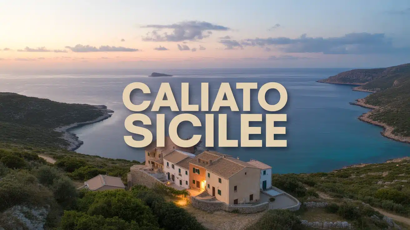 village méditerranéen Caliato Sicile avec mer cristalline