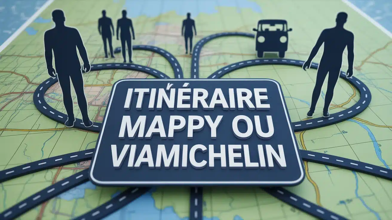 Comparaison itinéraire Mappy ou ViaMichelin avec carte stylisée
