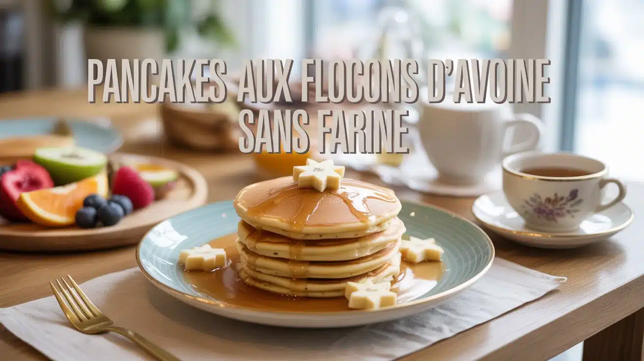 pancakes aux flocons d avoine sans farine avec fruits frais et the