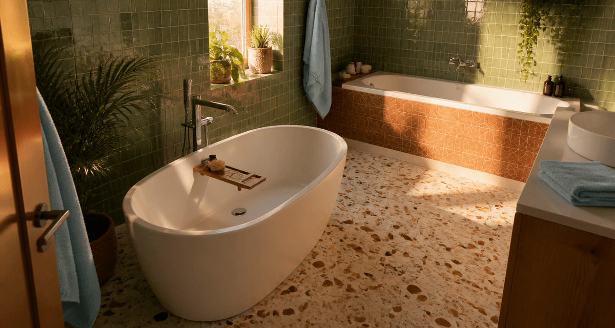 baignoire de salle de bain îlot blanche contemporaine