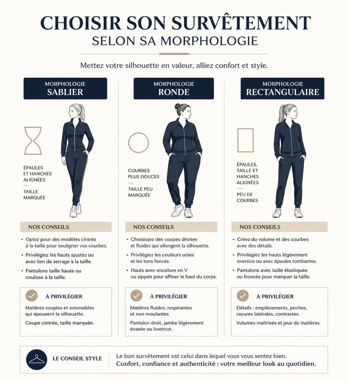 Conseils mode pour choisir un survêtement tendance femme selon sa morphologie