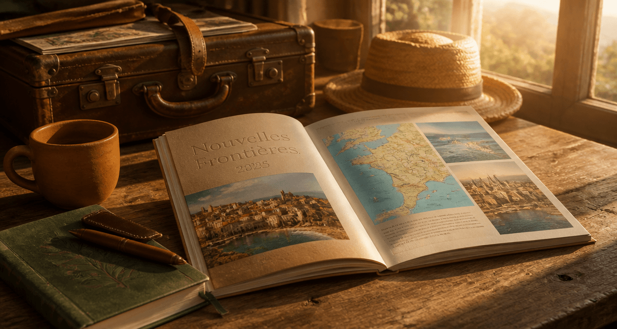 nouvelles frontières catalogue 2025 ouvert sur table