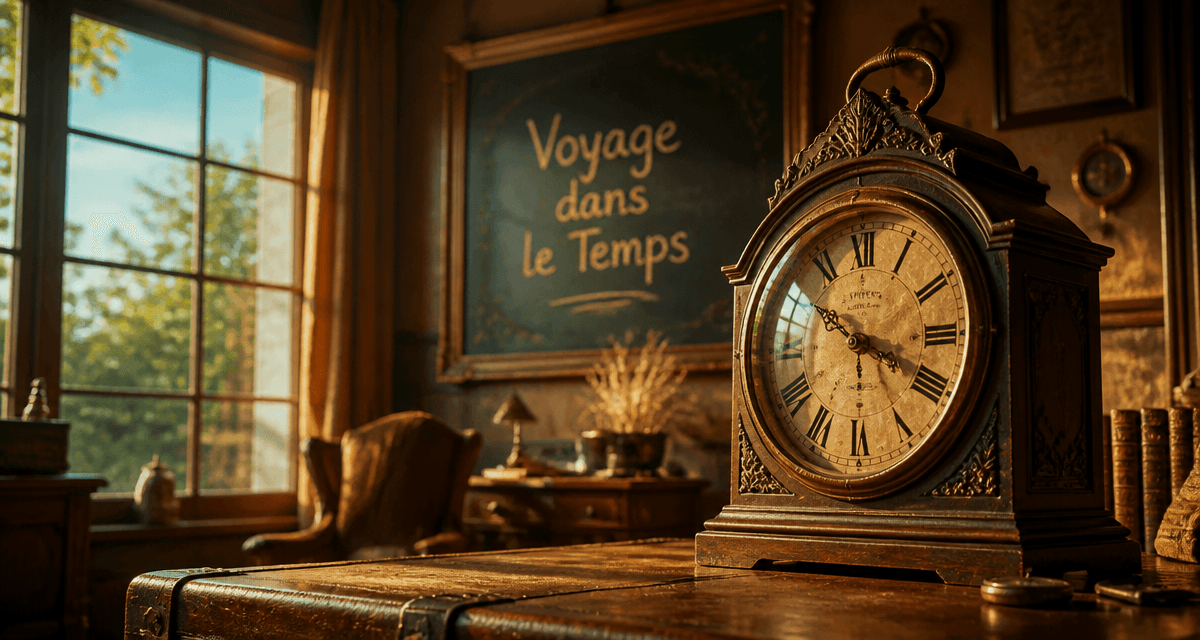 film voyage dans le temps horloge ancienne salon vintage