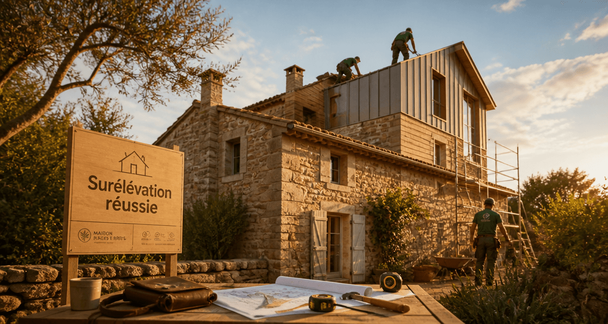 surélévation maison ancienne étage bois zinc