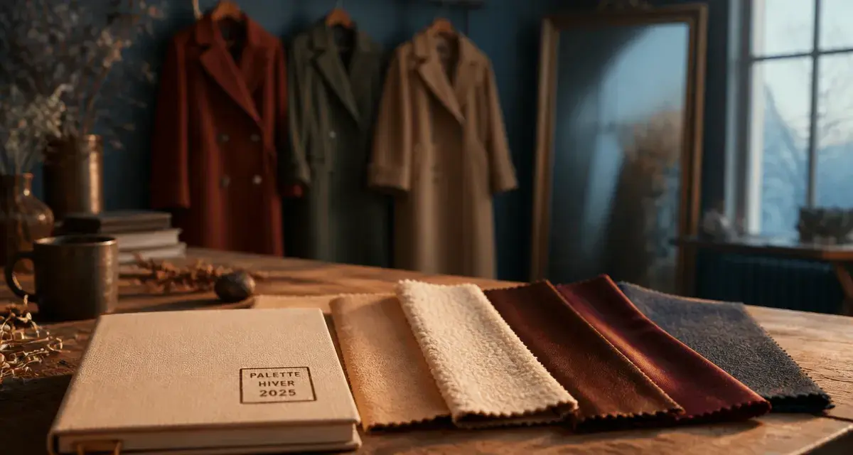 Couleurs mode hiver 2025 : nuancier de tissus et teintes incontournables