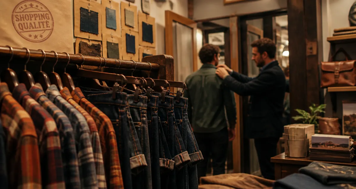 Magasin vetement homme paris au Marais : chemises et jeans en boutique