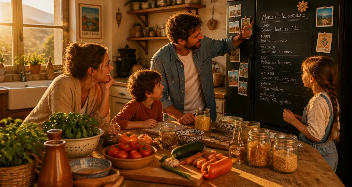 menu famille semaine tableau ardoise cuisine