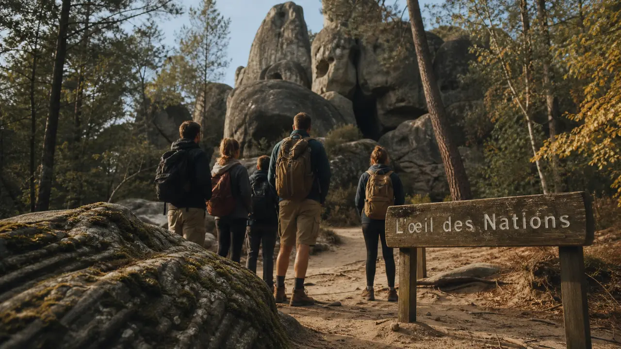 Gorges de Franchard : rochers et sentier vers l’ermitage
