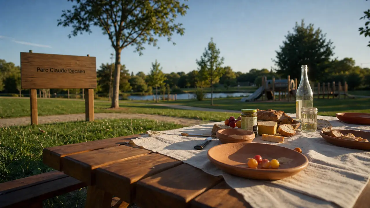 Table pique-nique au parc Claude Decaen à Caen