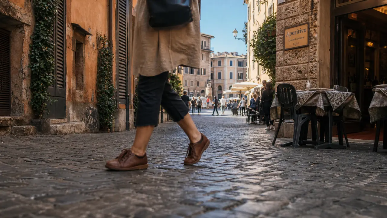 Trastevere à Rome : ruelle pavée et trattoria ouverte
