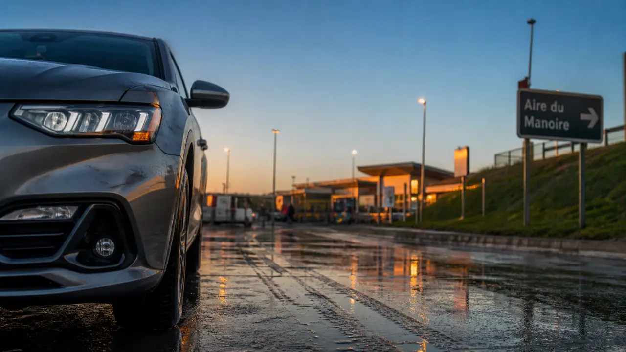 Aire du Manoire sur l’A89 : voiture sur parking, services et accès