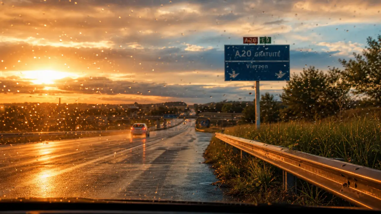 Autoroute a 20 gratuite : vue sur l’A20 sans péage entre Vierzon et Montauban
