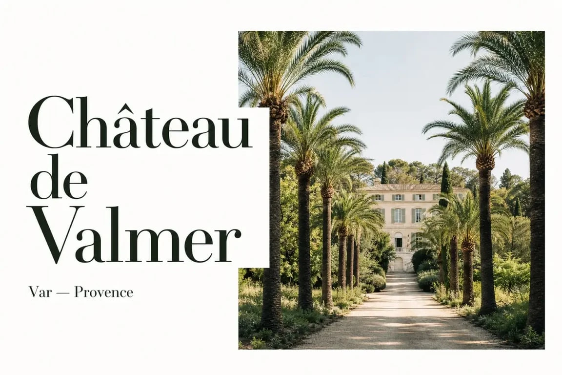 Plus beaux hôtels de luxe dans le Var : Château de Valmer, domaine provençal avec allée de palmiers