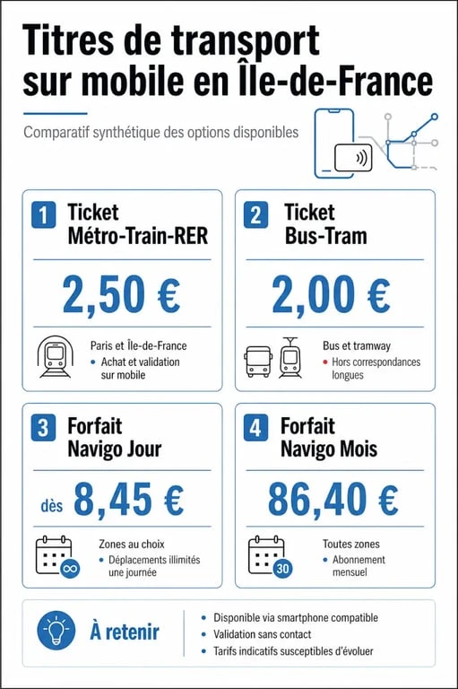 Comment utiliser ticket métro sur téléphone : comparaison des titres et forfaits disponibles sur mobile