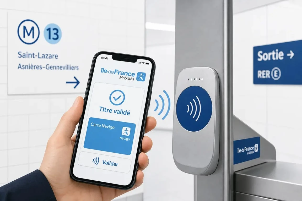 Comment utiliser ticket métro sur téléphone au portique avec validation NFC sur smartphone