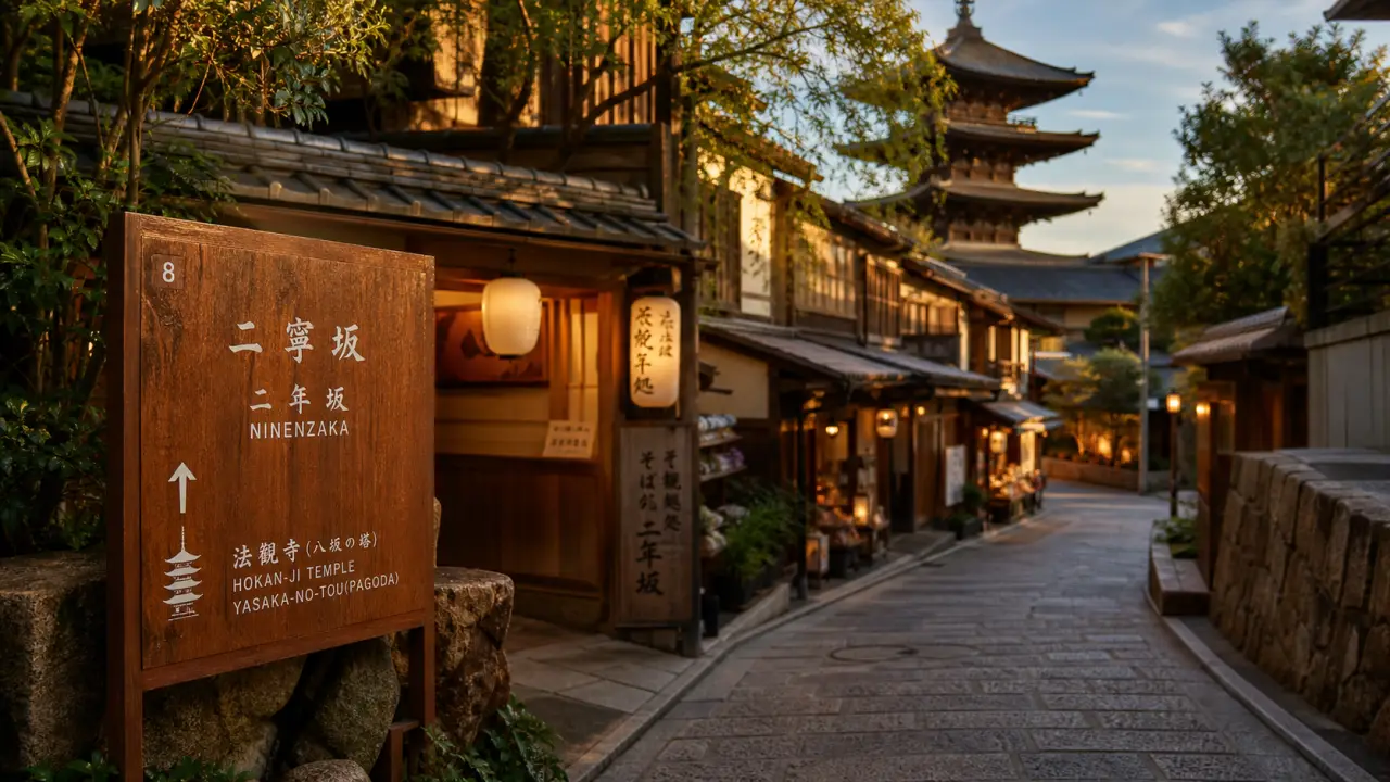 higashiyama ku kyoto : ruelle pavée avec lanternes et temples