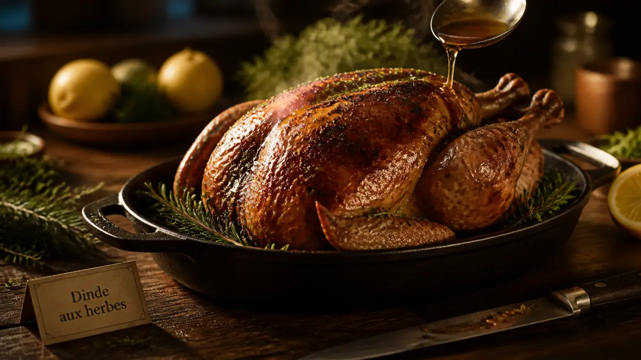 Meilleure recette de dinde au four : dinde rôtie croustillante