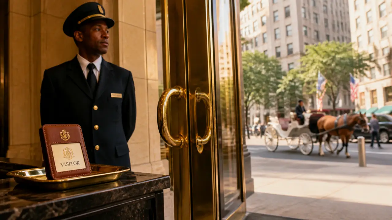 new york quartier riche : hall privé sur la 5e Avenue, Upper East Side