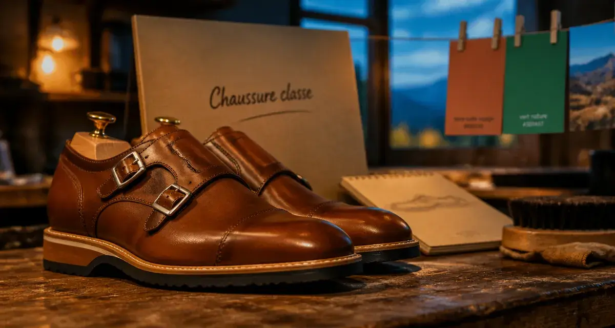 Chaussures classe pour femme en cuir brun, look élégant et confort au quotidien