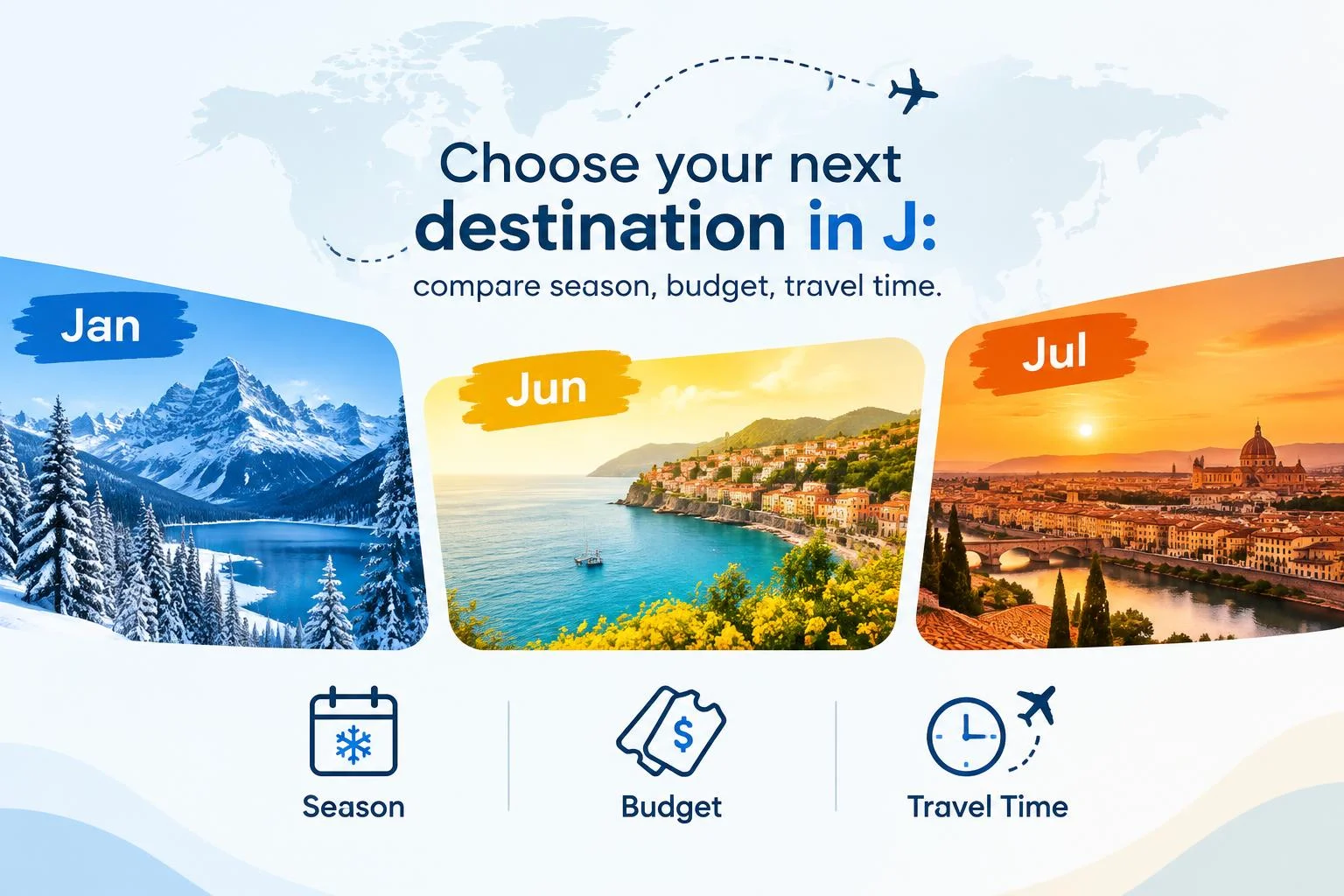 Voyager en J : saison, budget et temps de trajet