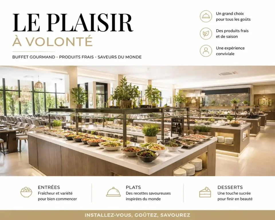 Saveurs du monde restaurant buffet à volonté salle moderne