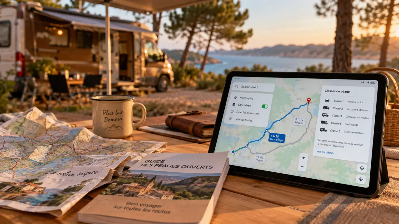 Itinéraire mappy en camping car : carte péages et limites gabarit