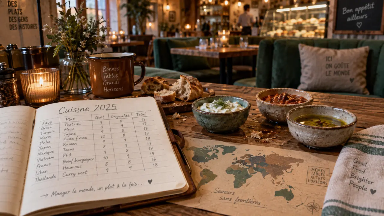 Meilleur cuisine du monde classement 2025 : Grèce Italie France